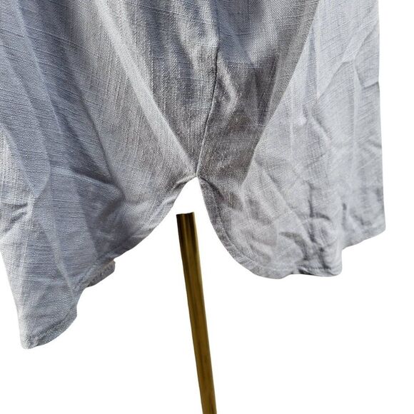 NEW Easel Oversized Small Classic Linen Blend Shirt Light Blue Denim Long Sleeve - Picture 13 of 16